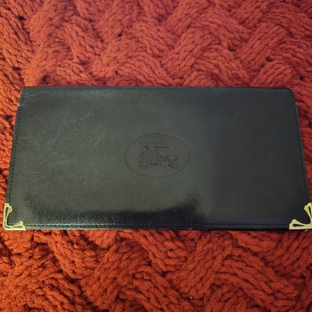Burberrys Black Leather Wallet